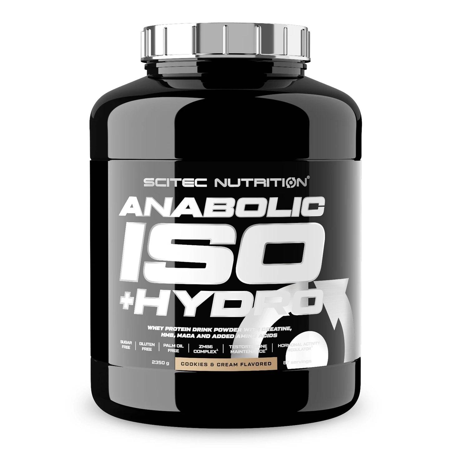 Anabolic Iso+Hydro BioTechUSA – Poudre de protéine de lactosérum saveur cookies & cream, 2350g.