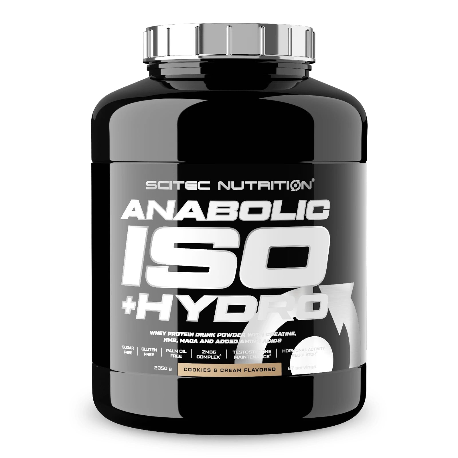 Anabolic Iso+Hydro BioTechUSA – Poudre de protéine de lactosérum saveur cookies & cream, 2350g.