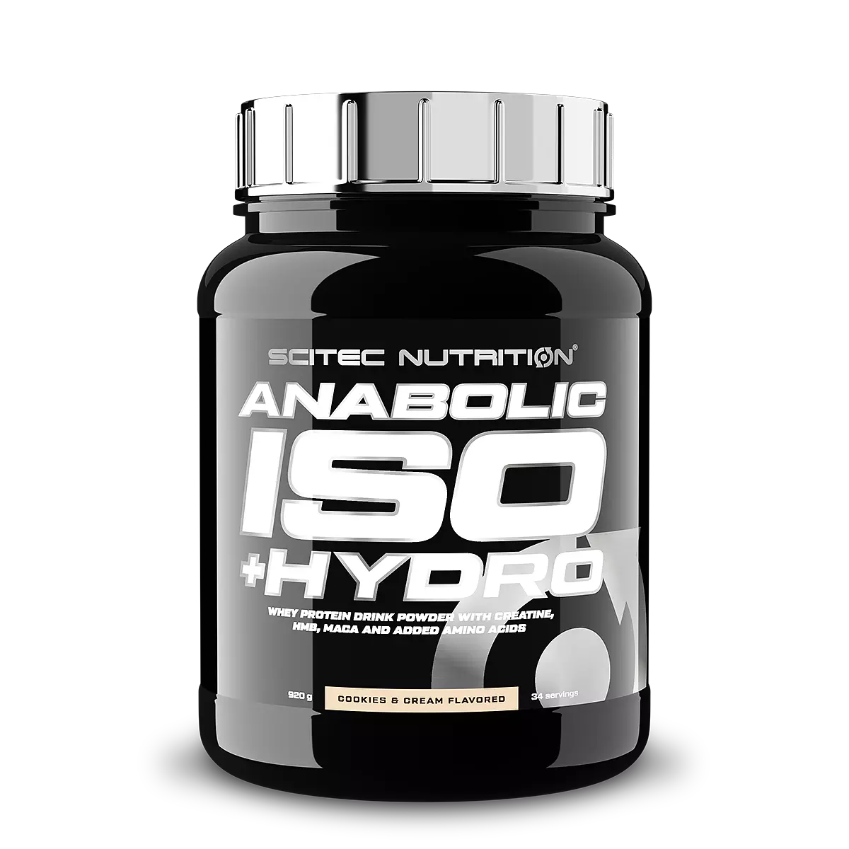 Anabolic Iso+Hydro BioTechUSA – Poudre de protéine de lactosérum saveur cookies & cream, 920g.