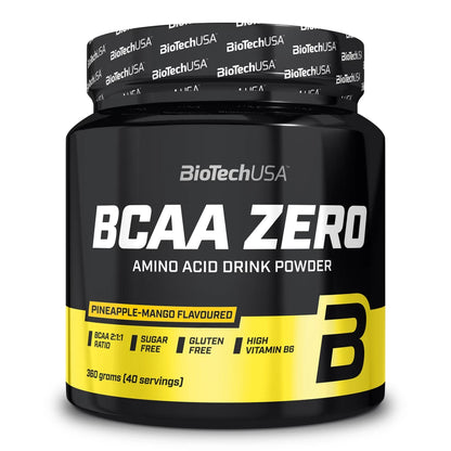 Poudre BCAA Zero BioTechUSA – Acides aminés essentiels 2:1:1, sans sucre, idéal pour la récupération et la performance sportive.