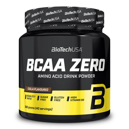 Poudre BCAA Zero BioTechUSA – Acides aminés essentiels 2:1:1, sans sucre, idéal pour la récupération et la performance sportive.