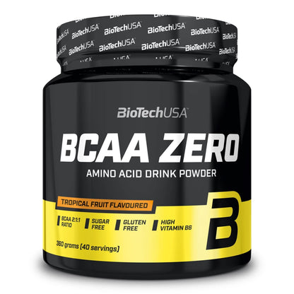 Poudre BCAA Zero BioTechUSA – Acides aminés essentiels 2:1:1, sans sucre, idéal pour la récupération et la performance sportive.