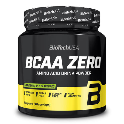 Poudre BCAA Zero BioTechUSA – Acides aminés essentiels 2:1:1, sans sucre, idéal pour la récupération et la performance sportive.