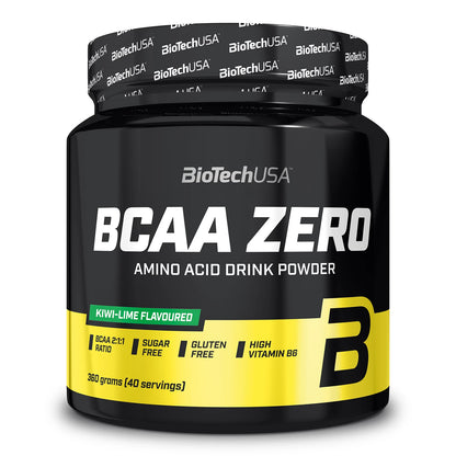 Poudre BCAA Zero BioTechUSA – Acides aminés essentiels 2:1:1, sans sucre, idéal pour la récupération et la performance sportive.