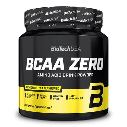 Poudre BCAA Zero BioTechUSA – Acides aminés essentiels 2:1:1, sans sucre, idéal pour la récupération et la performance sportive.