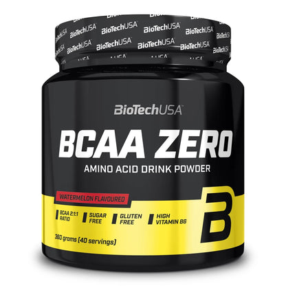 Poudre BCAA Zero BioTechUSA – Acides aminés essentiels 2:1:1, sans sucre, idéal pour la récupération et la performance sportive.