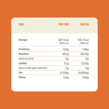 Farine de patate douce - YAM nutrition