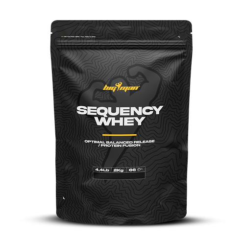 Secuencial Whey de BigMan, protéine séquentielle innovante combinant protéine concentrée et collagène, idéale pour la récupération musculaire, la santé des articulations et la croissance musculaire.