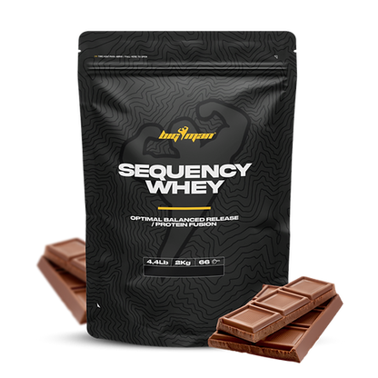Secuencial Whey de BigMan, protéine séquentielle innovante combinant protéine concentrée et collagène, idéale pour la récupération musculaire, la santé des articulations et la croissance musculaire.