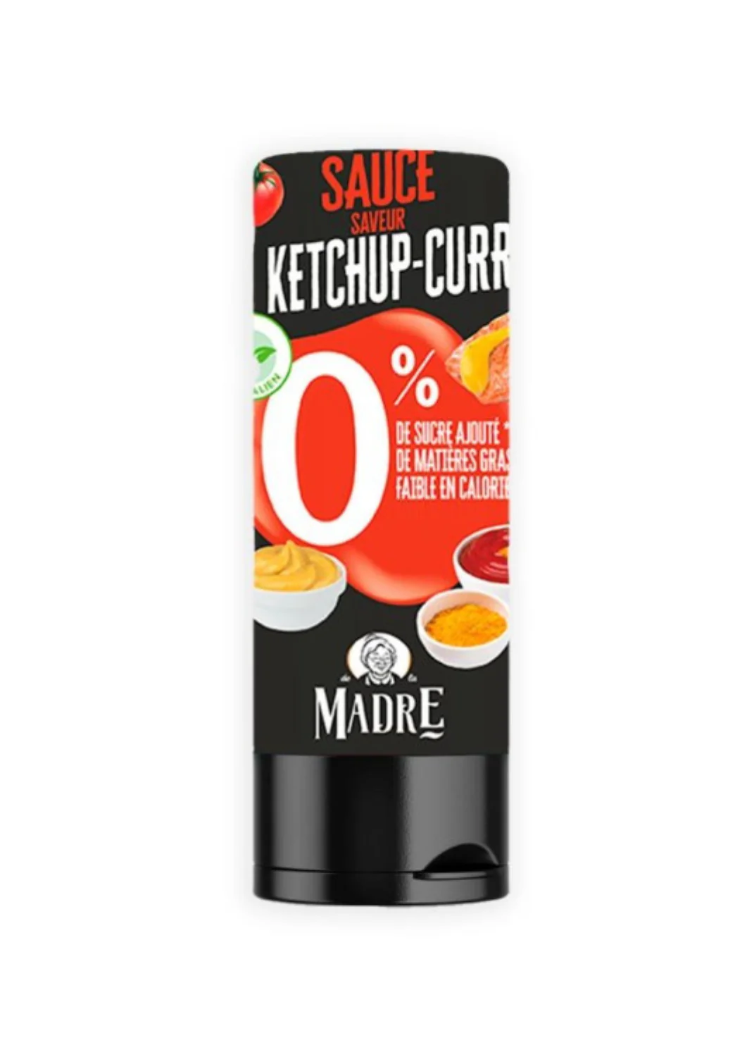 Sauce Ketchup curry Madre - Faible en calories, sans sucres ajoutés, idéale pour les régimes