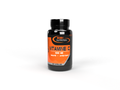 Vitamine C d'eden nutrition, complément alimentaire antioxydant, renforçant le système immunitaire et soutenant la santé vasculaire.